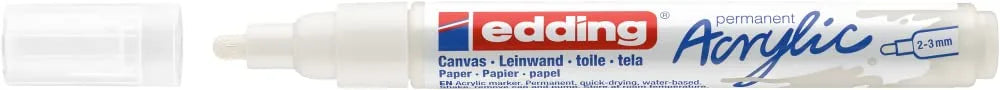 MARCADOR EDDING ACRYLIC 2-3MM BLANCO 61-E-5100-922
