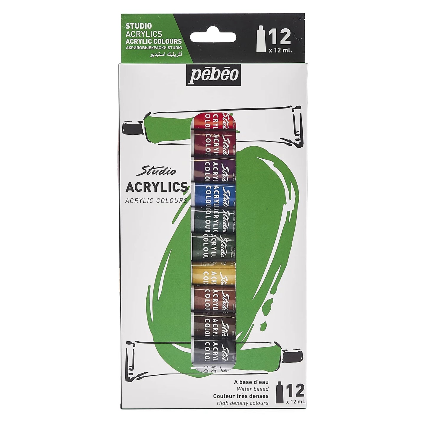 PINTURA ACRILICA  PEBEO XL SET 12 TUBOS DE 12 ML 140700