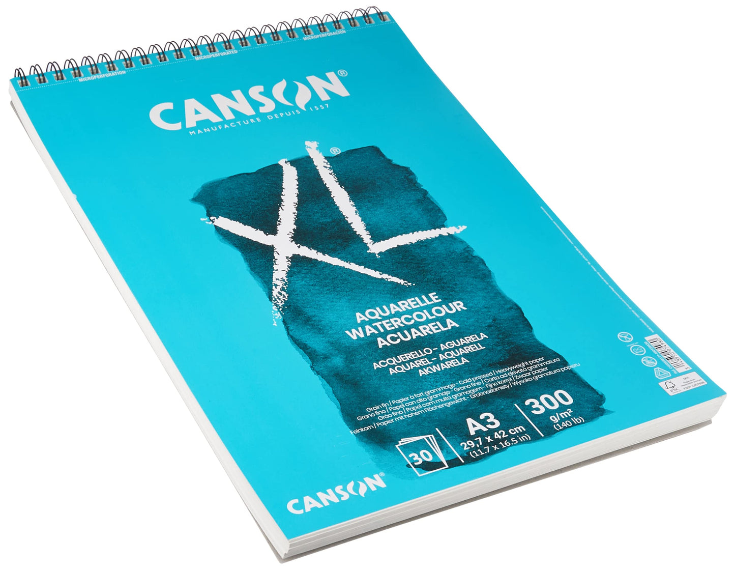ALBUN CANSON XL AQUARELLE A3 29.7X42CM 300G 30HJ GF 62762