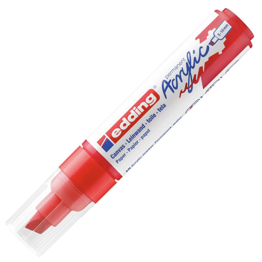 MARCADOR EDDING ACRYLIC 5-10MM ROJO 61-E-5000-902
