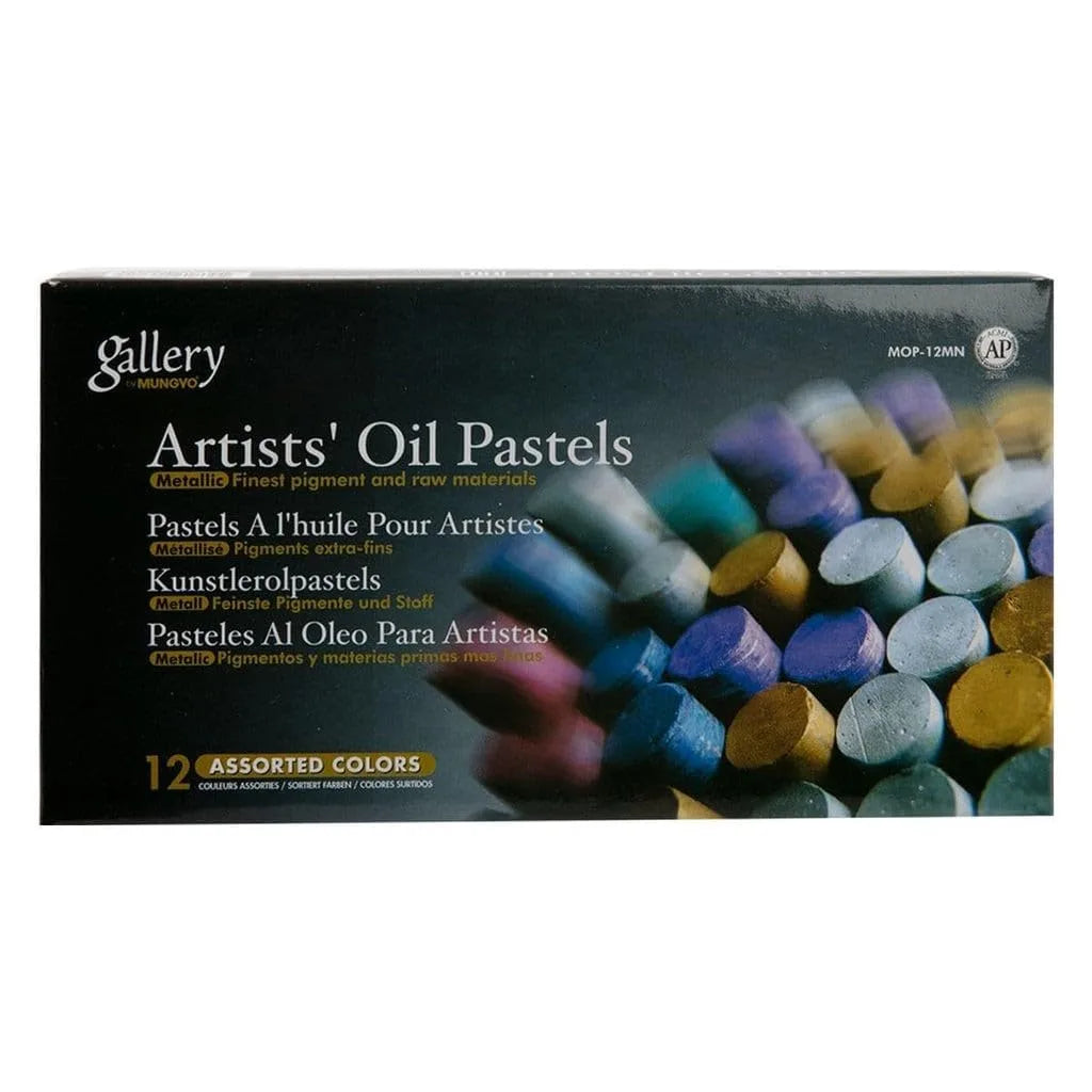 PASTEL AL OLEO MUNGYO MOP12MN METALICOS 731112