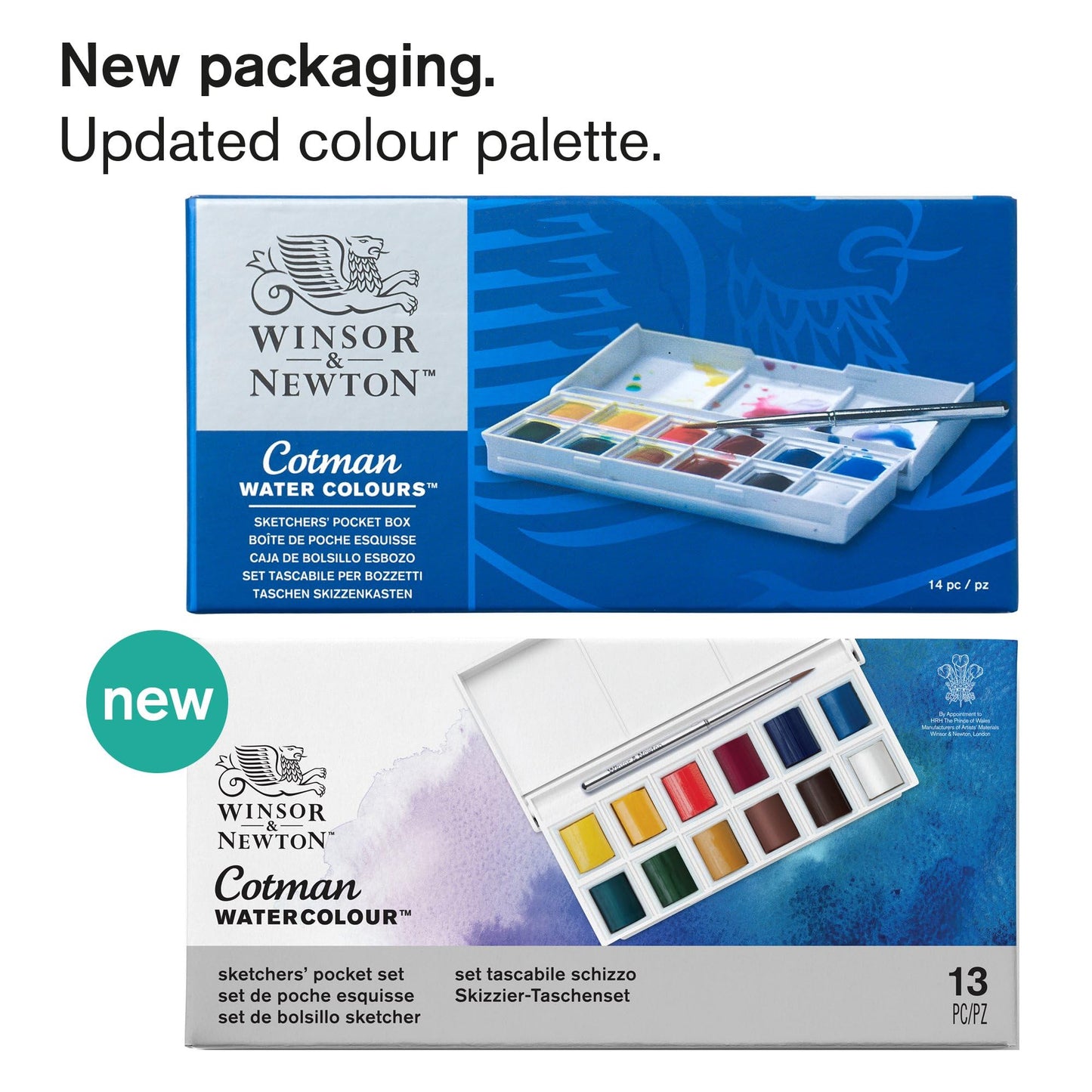 ACUARELAS W&N COTMAN 13 PASTILLAS SKETCHERS 10982