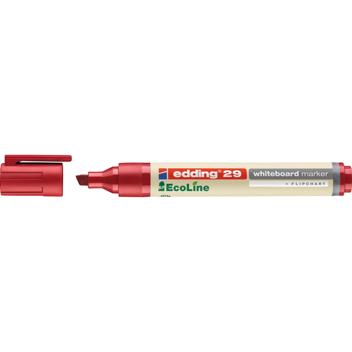 MARCADOR EDDING PIZARRON RECARGABLE ECOLINE P.BISELADA 2-5MM ROJO 61-E-29-02