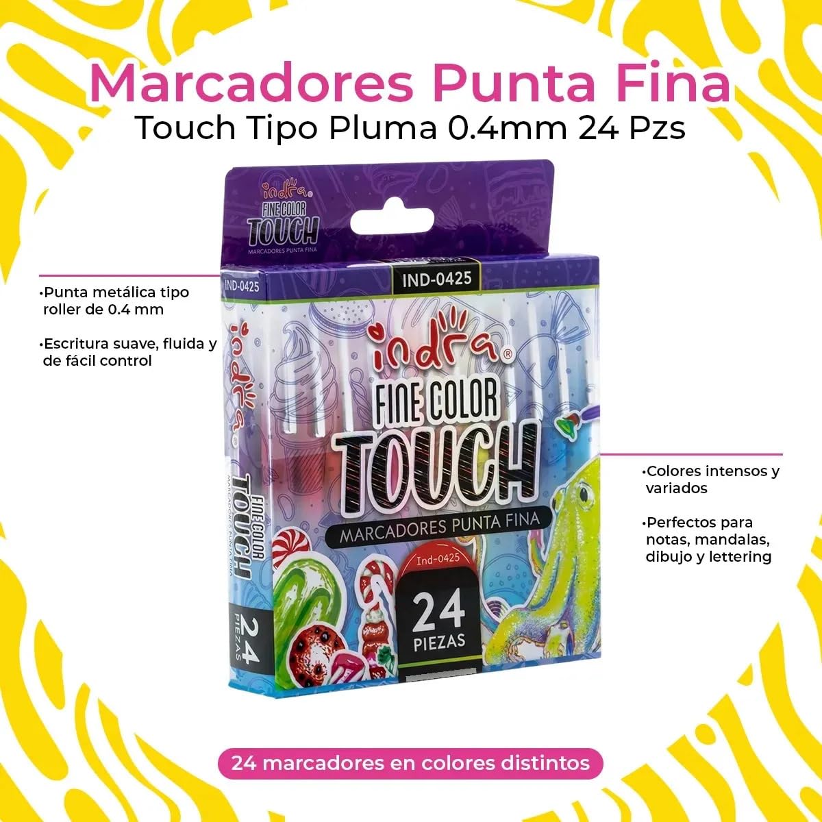 MARCADORES INDRA PUNTA FINA X 12 IND-0425
