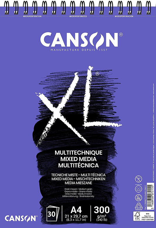 ALBUN CANSON XL MIX MEDIA A4 21X29.7 30H 300G SPP 62380