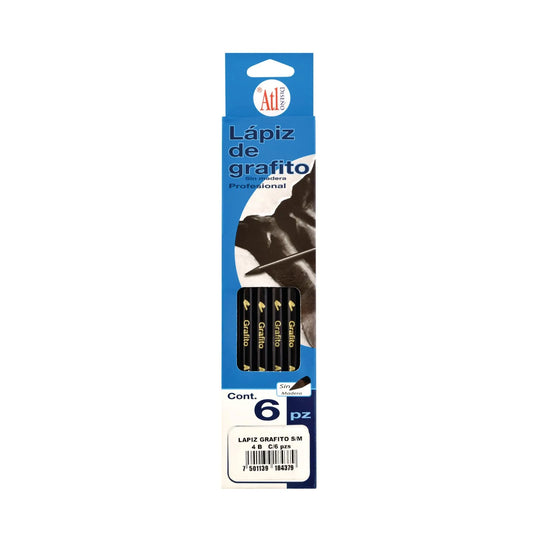 LAPIZ GRAFITO ATL SIN MADERA X6 4B 19625
