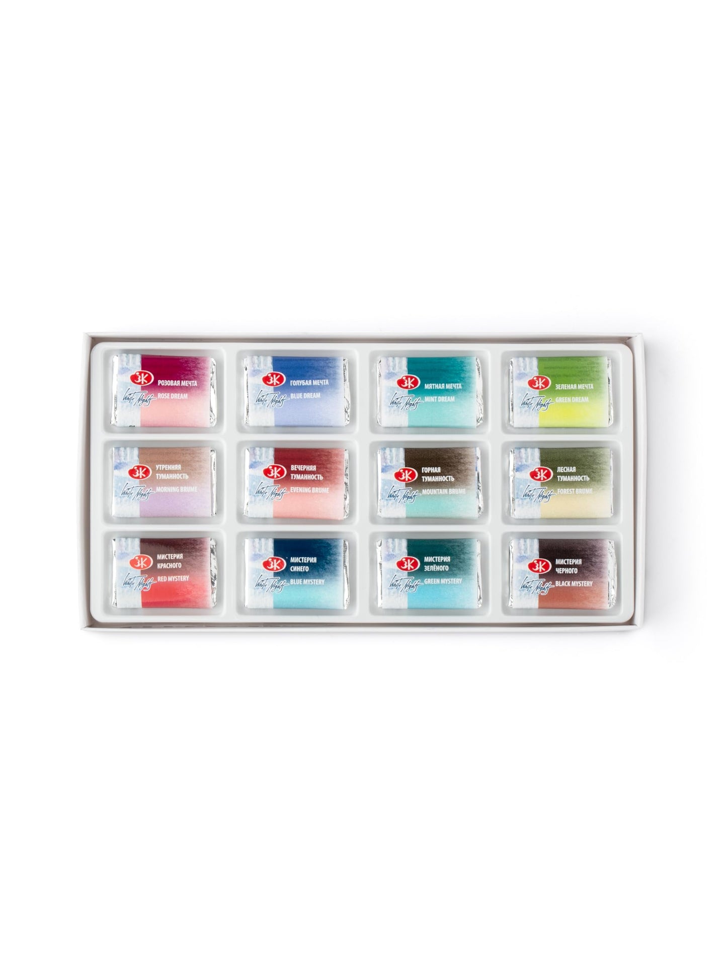 ACUARELAS WHITE NIGHTS EDIC. METAMORFOSIS 12 PASTILLAS EN CAJA DE CARTÓN 350001