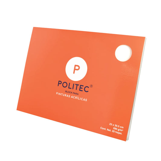 BLOCK POLITEC ACRILICO 23X30.5CM 20HJ 280G 28846
