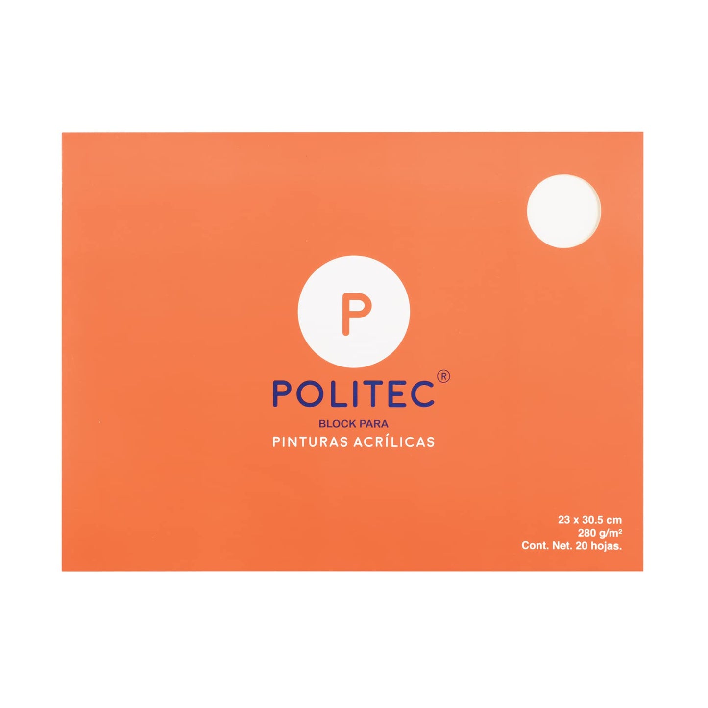 BLOCK POLITEC ACRILICO 23X30.5CM 20HJ 280G 28846