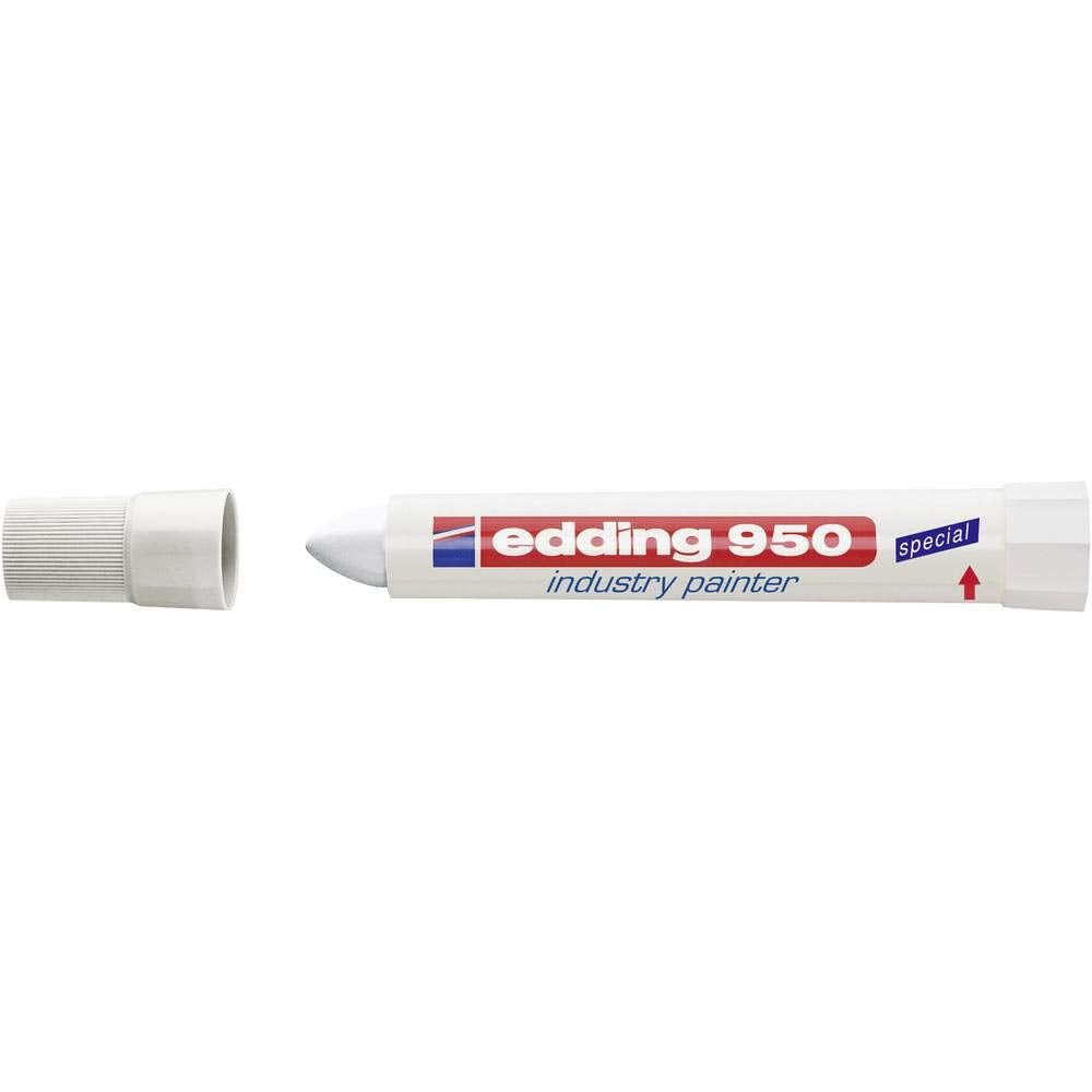 MARCADOR EDDING PASTA OPACA INDUSTRIAL PLÁSTICO P.CONICA 3-6MM BLANCO 61-E-950-49