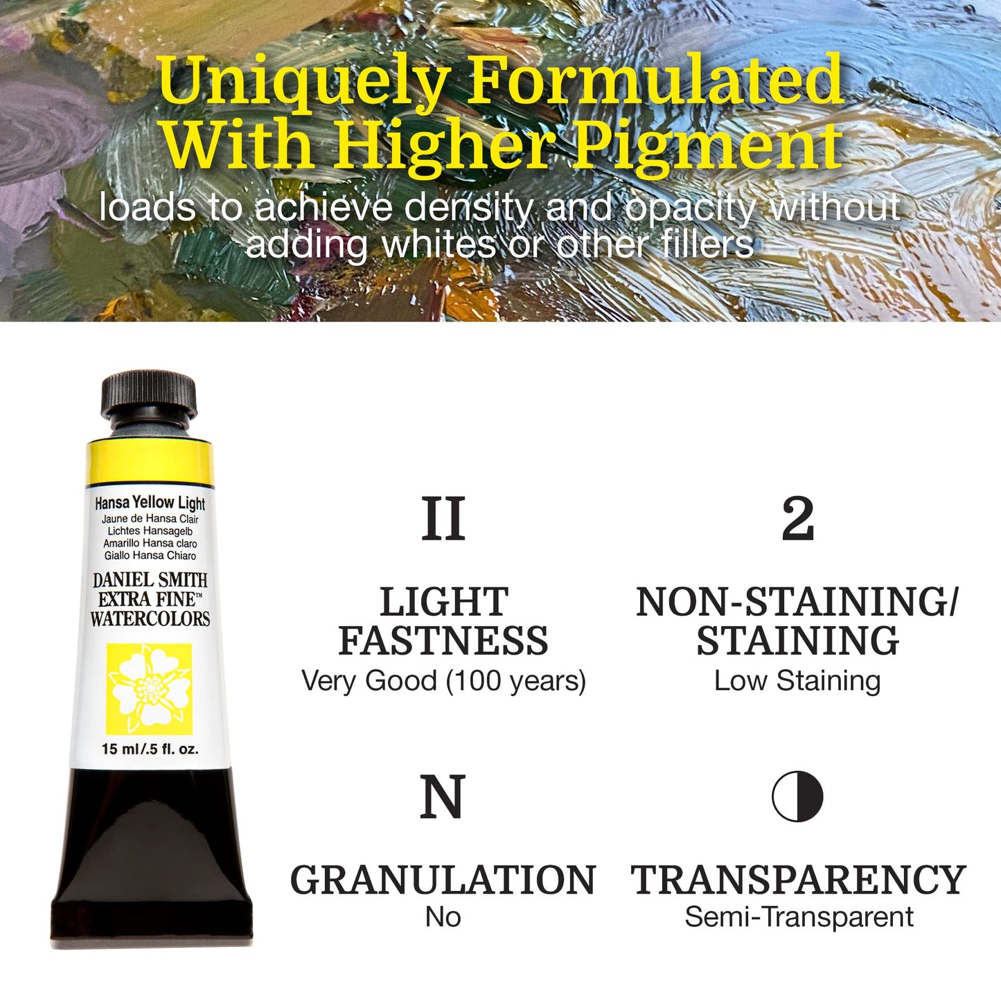 GOUACHE DANIEL SMITH 15ML HANSA YELLOW LIGHT S1 30632