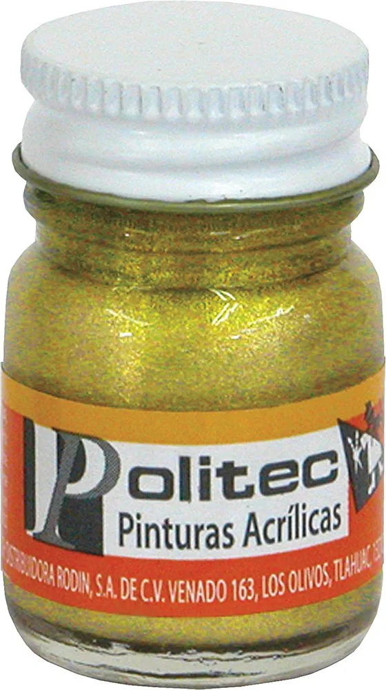 PINTURA ACRILICA POLITEC 20ML L-700 #700 ORO METALICO ESCOLAR 14398