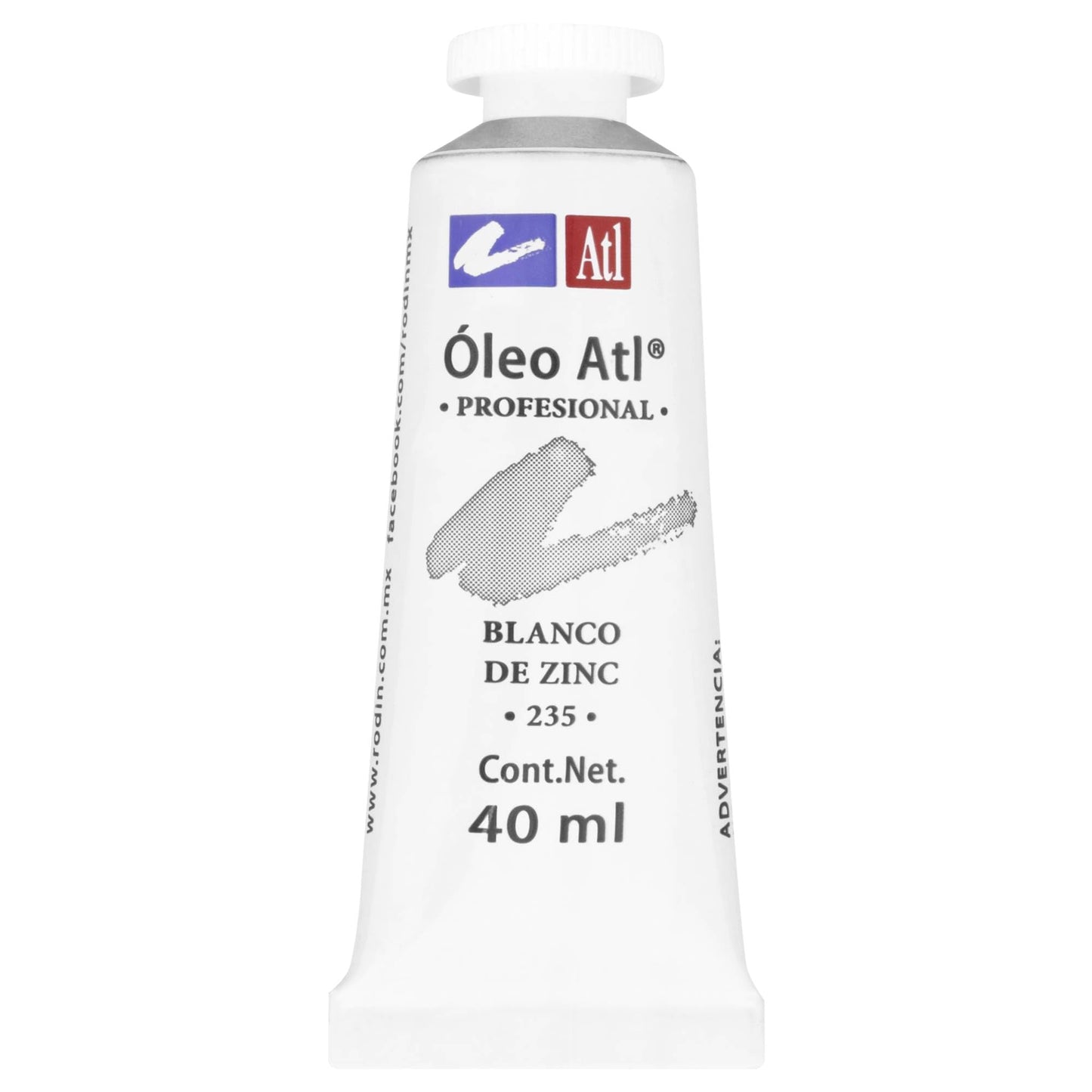 PINTURA AL OLEO ATL T-14 40ML BLANCO DE ZINC NO 235 11497