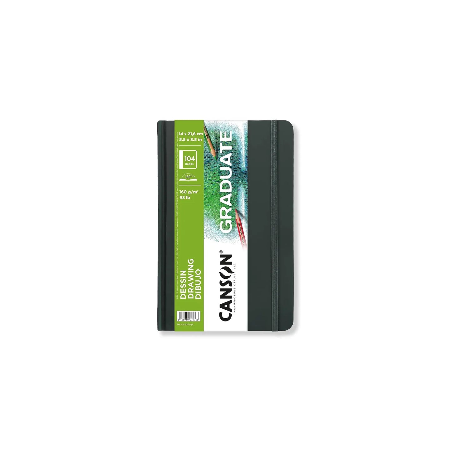 BLOCK CANSON GRADUATE DESSIN 14X21.6CM. 160GR GS RESISTENTE 104HJ 73716