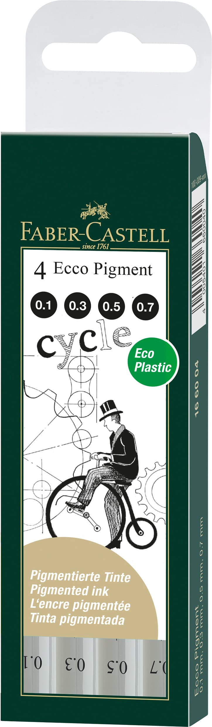 Estilografo FC Desechable Ecco Pigment (0.1/0.3/0.5/0.7) x 4 166004