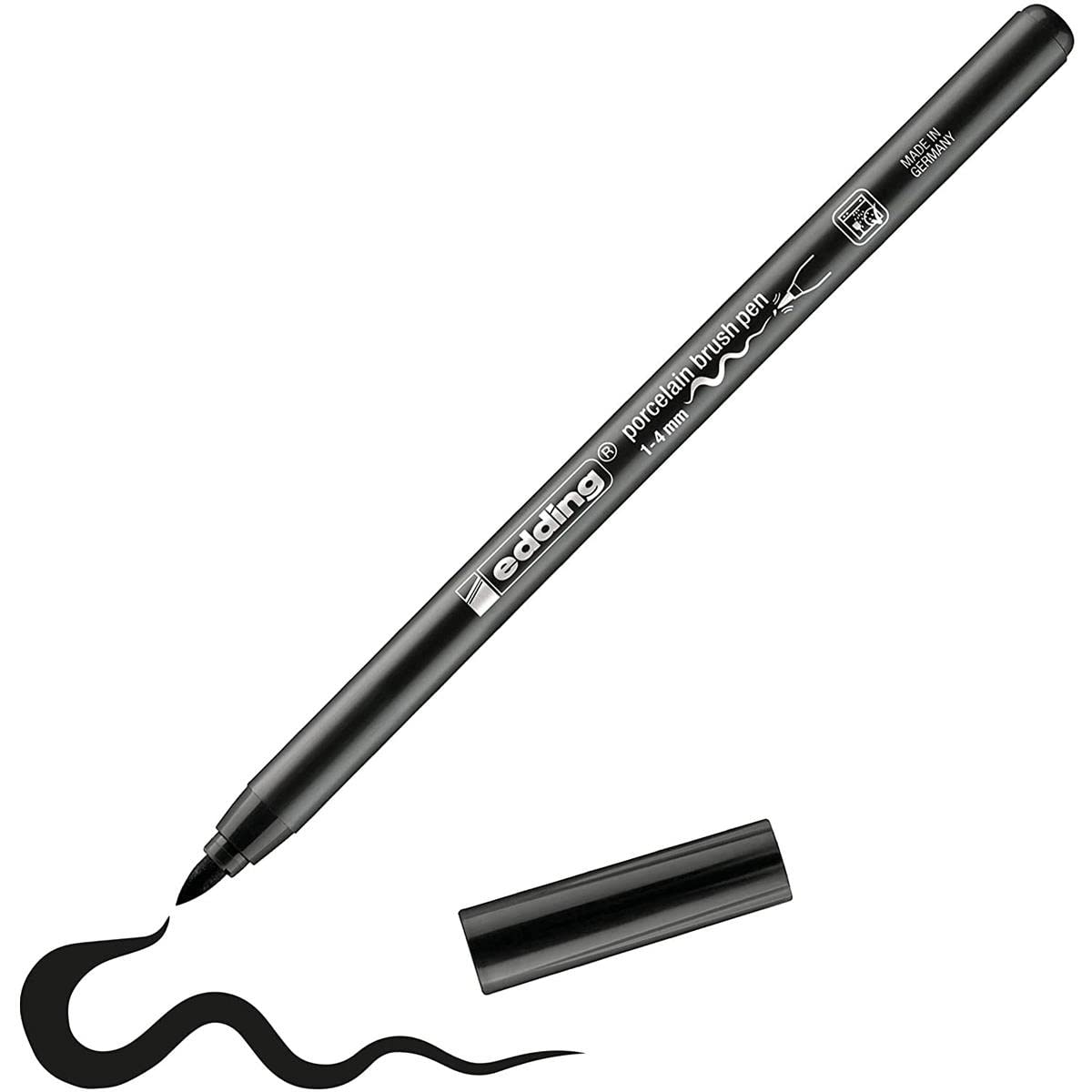 ROTULADOR EDDING CERÁMICA Y PORCELANA P. PINCEL FLEXIBLE 1-4MM NEGRO 61-E-4200-01