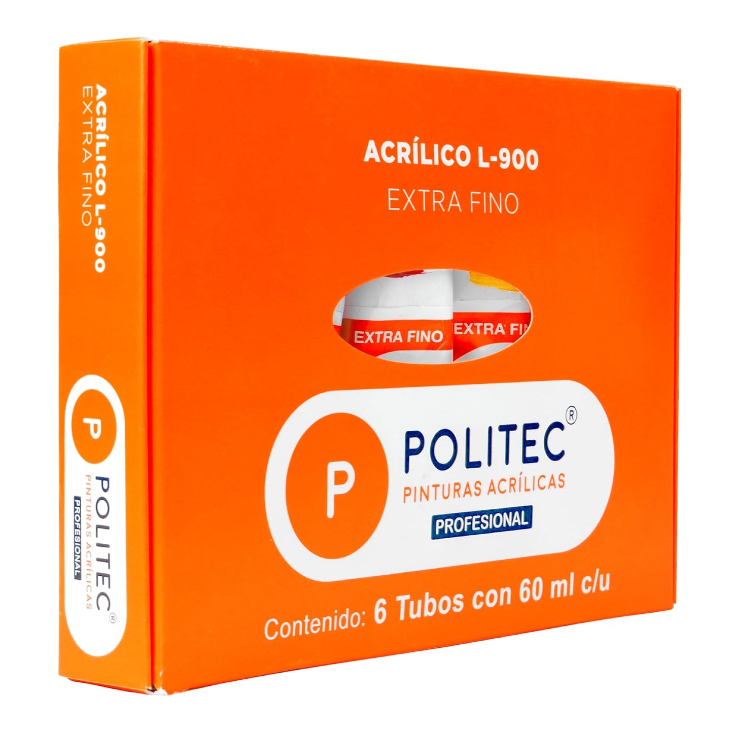 PINTURA ACRILICA POLITEC L-900 SET 6 COLORES 60ML 22269