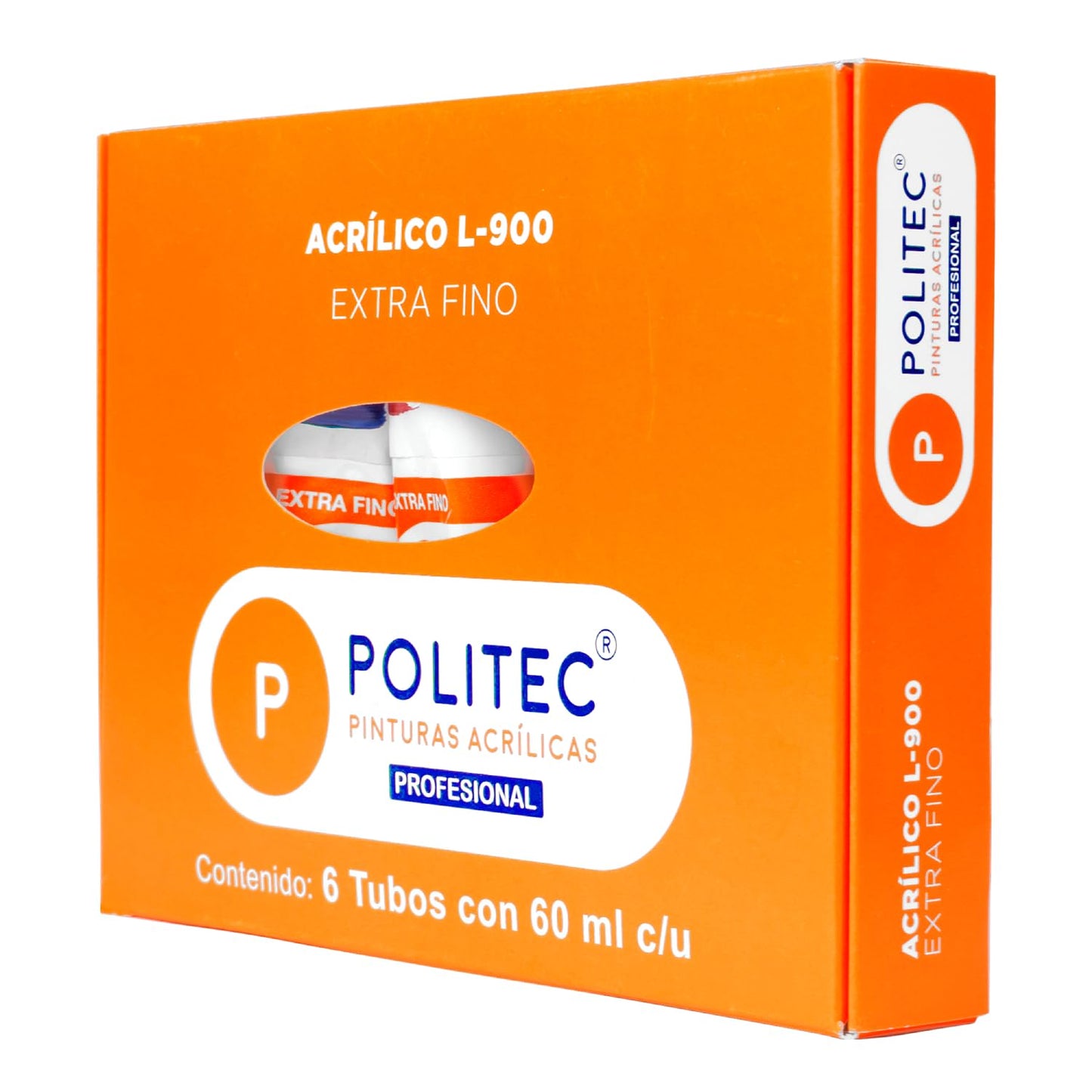 PINTURA ACRILICA POLITEC L-900 SET 6 COLORES 60ML 22269