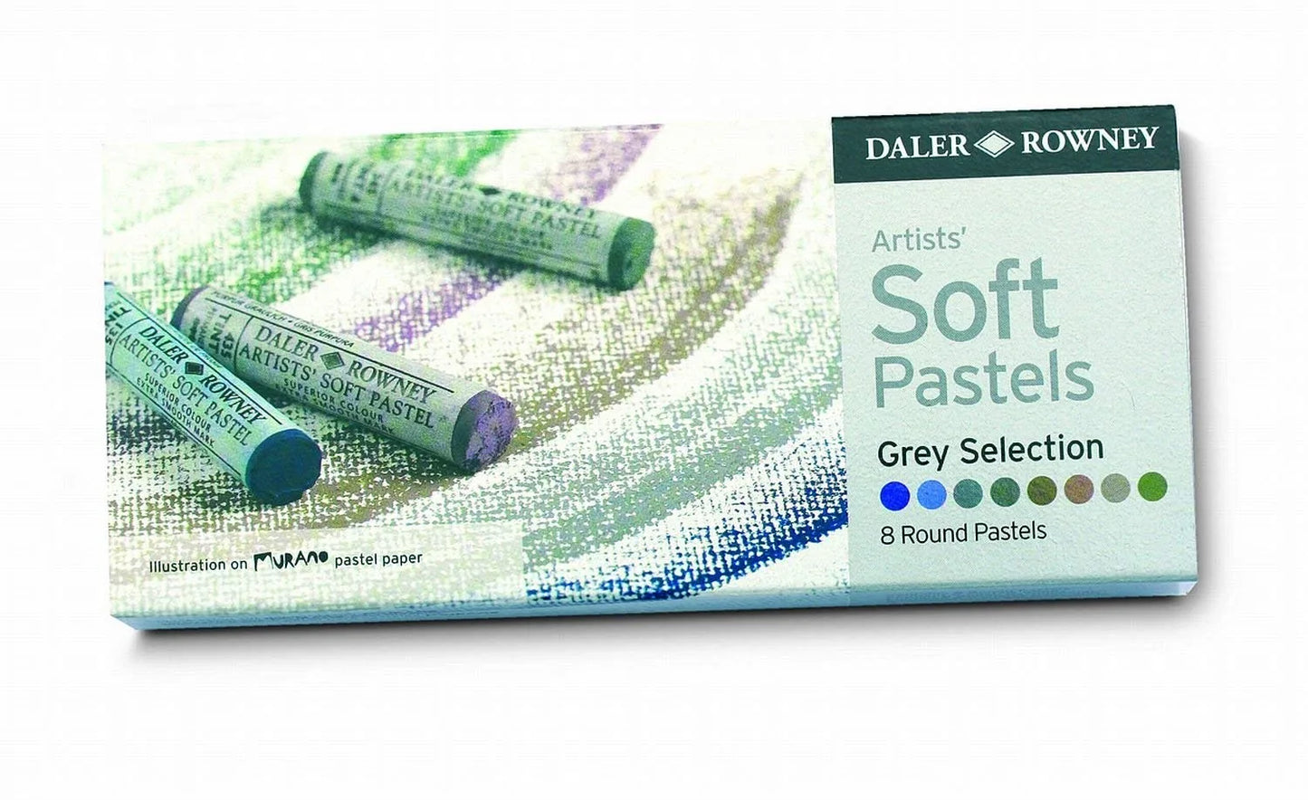 PASTEL SUAVE DALER&ROWNEY CON 8 COLORES GREY 66421