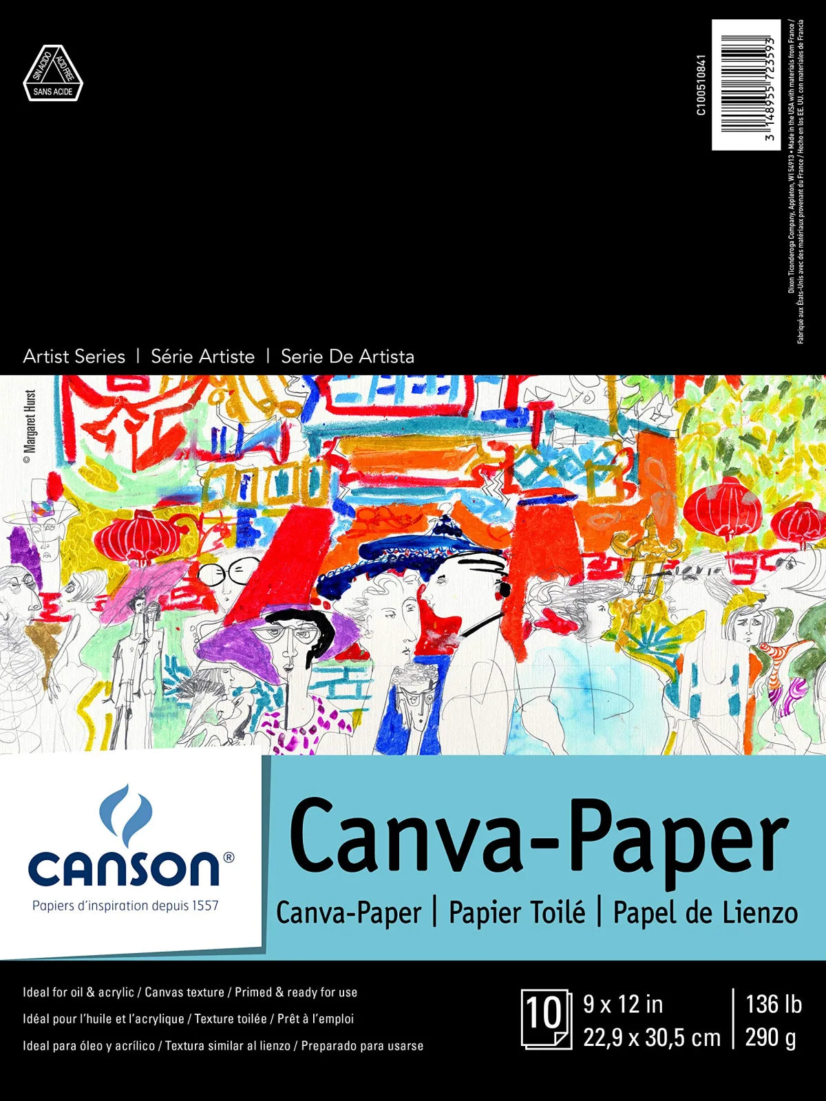 BLOCK CANSON FOUNDATION TIPO CANVA 23X30CM 290GR 10HJ 57500