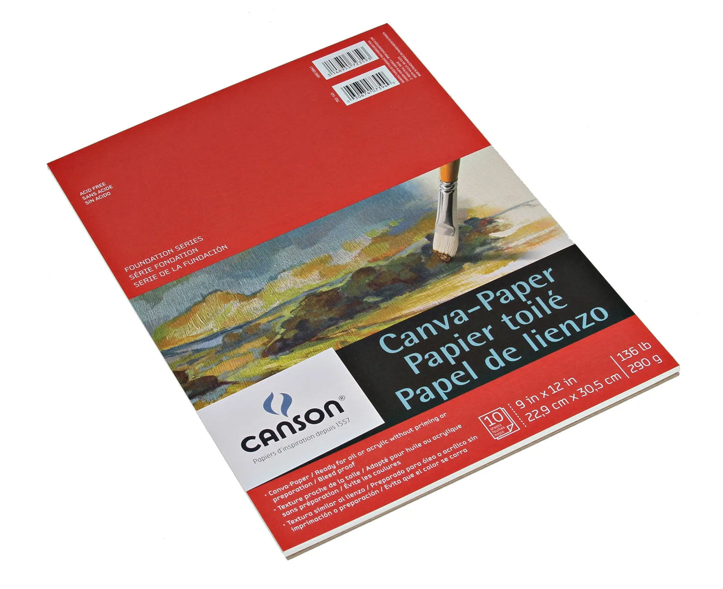 BLOCK CANSON FOUNDATION TIPO CANVA 23X30CM 290GR 10HJ 57500