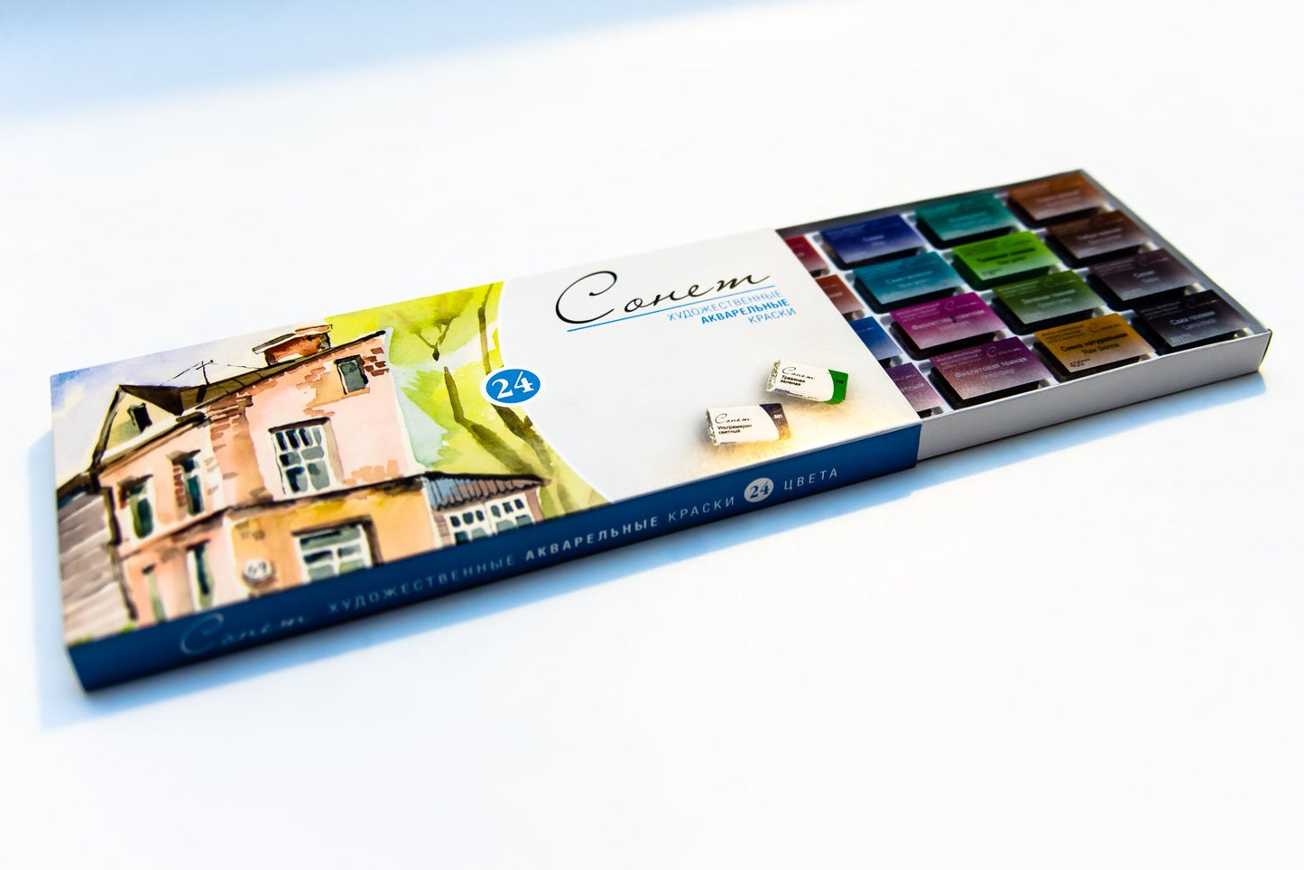 ACUARELAS SONNET 24 PASTILLAS EN CAJA DE CARTÓN 350019