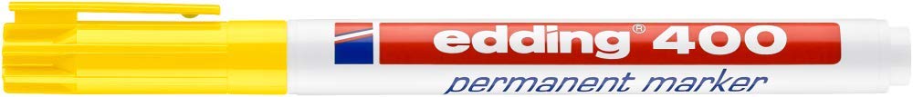 MARCADOR EDDING PERMANENTE RECARGABLE P. FINA 1MM CAJA AMARILLO 61-E-400-05