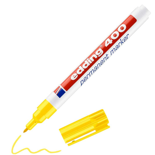 MARCADOR EDDING PERMANENTE RECARGABLE P. FINA 1MM CAJA AMARILLO 61-E-400-05