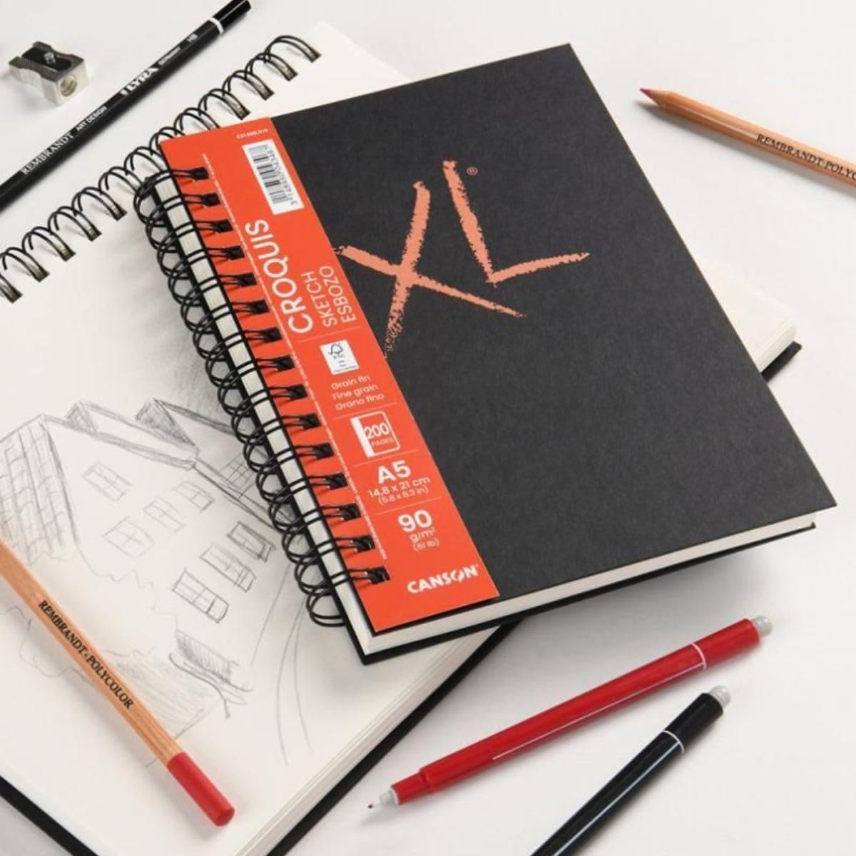 BLOCK CANSON BOOK XL CROQUIS A5 14.8x21cm 90G 100HJ SGC 73710