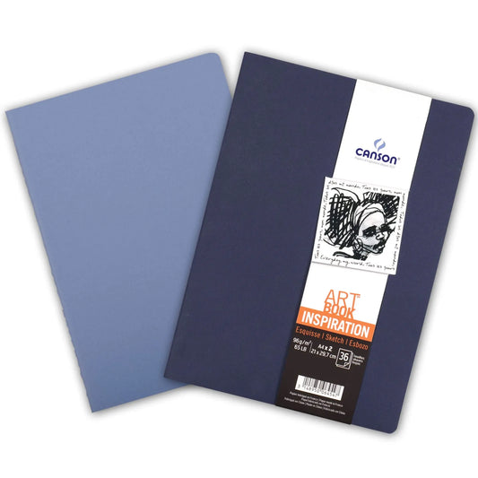 LIBRO DE DIBUJO CANSON INSPIRATION PORTADA AZUL C2PZ 21X29.7CM 96G 36H A4 ECAF006454