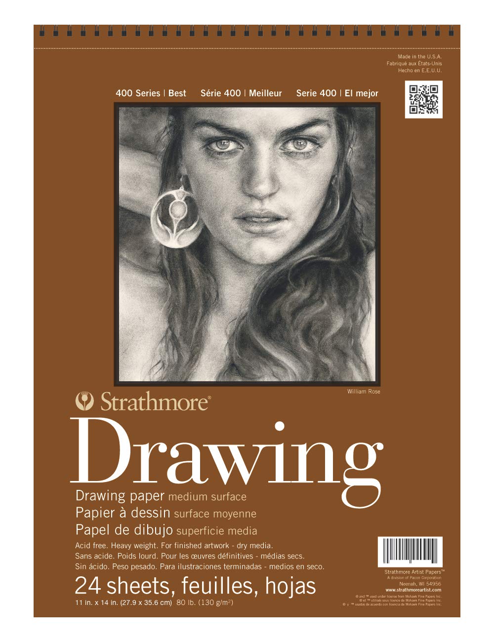 BLOCK STRATHMORE DRAWING 400 130G 28X35.5CM 24HJS 67275