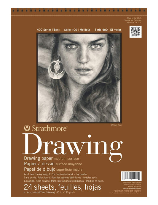 BLOCK STRATHMORE DRAWING 400 130G 28X35.5CM 24HJS 67275