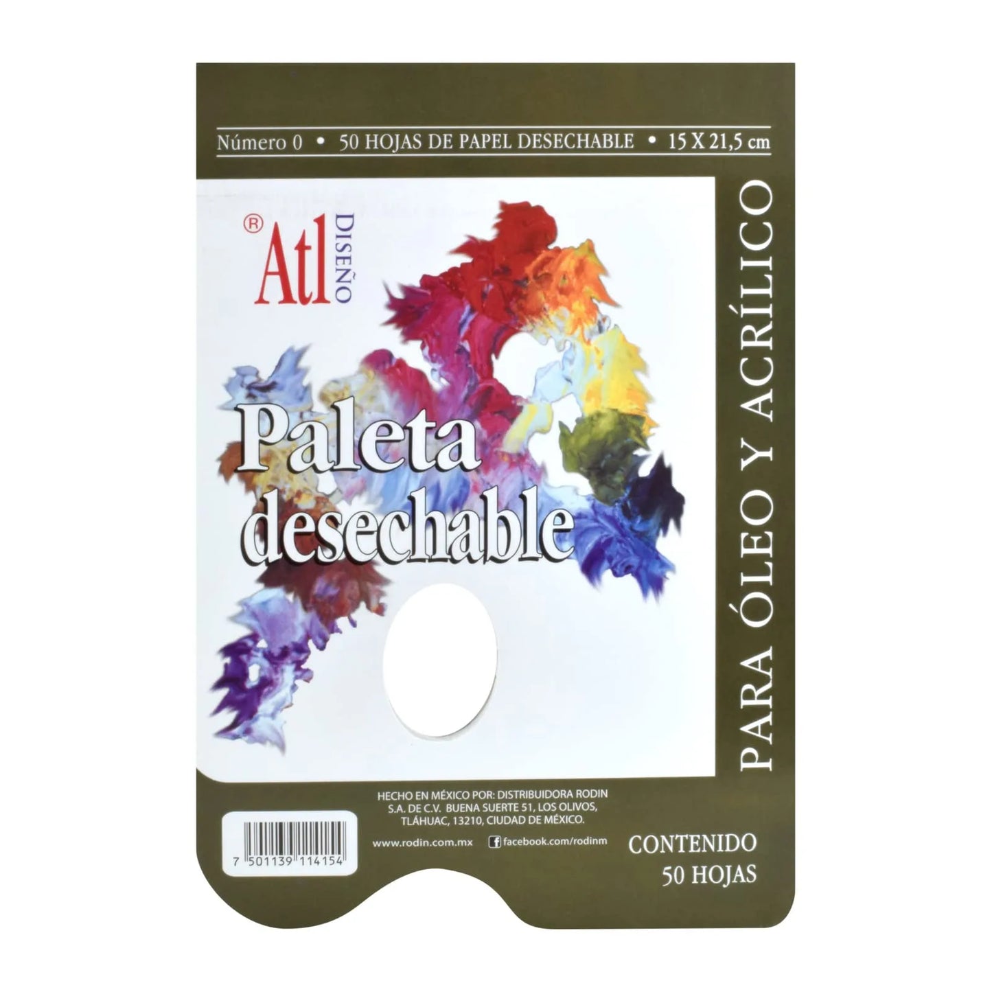 BLOCK ATL PALETA DESECHABLE 15 X 22CM 11736