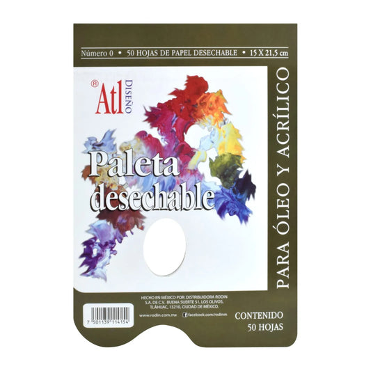 BLOCK ATL PALETA DESECHABLE 15 X 22CM 11736