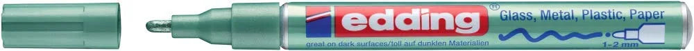 MARCADOR EDDING PERM. TINTA ESPECIAL 1-2MM VERDE MET 61-E-751-74