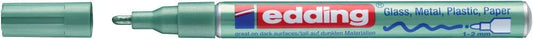 MARCADOR EDDING PERM. TINTA ESPECIAL 1-2MM VERDE MET 61-E-751-74