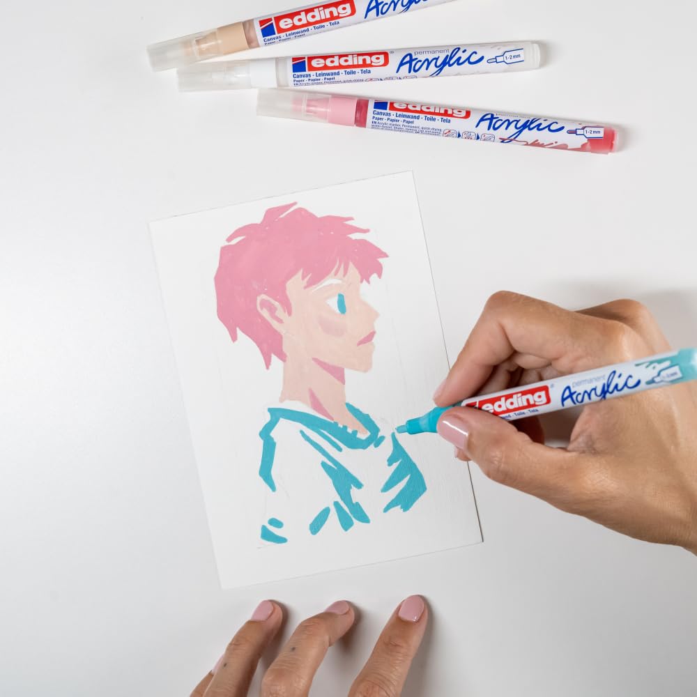 MARCADOR EDDING ACRYLIC 1-2mm C/5 MANGA 61-E-5300-5-Mang