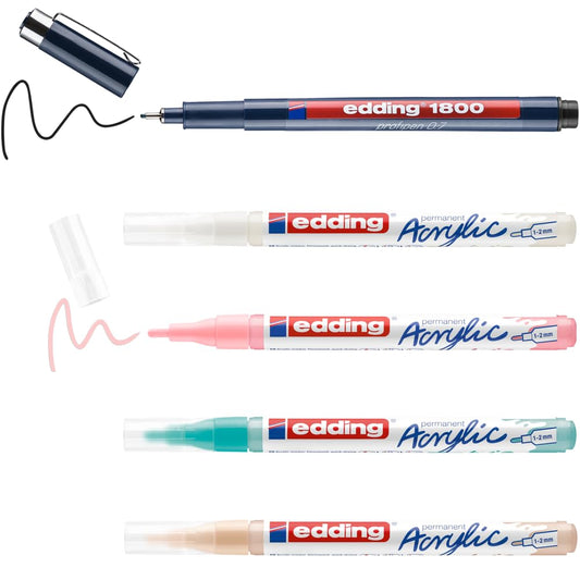 MARCADOR EDDING ACRYLIC 1-2mm C/5 MANGA 61-E-5300-5-Mang