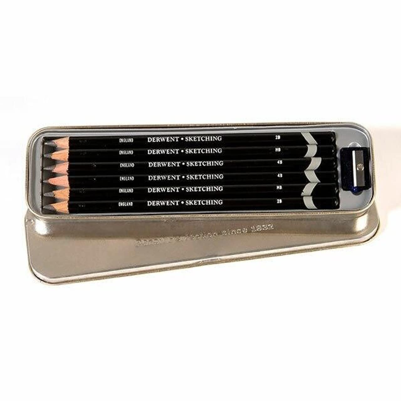 LAPICES GRAFITO DERWENT SKETCHING C6 CAJA MET. 21377