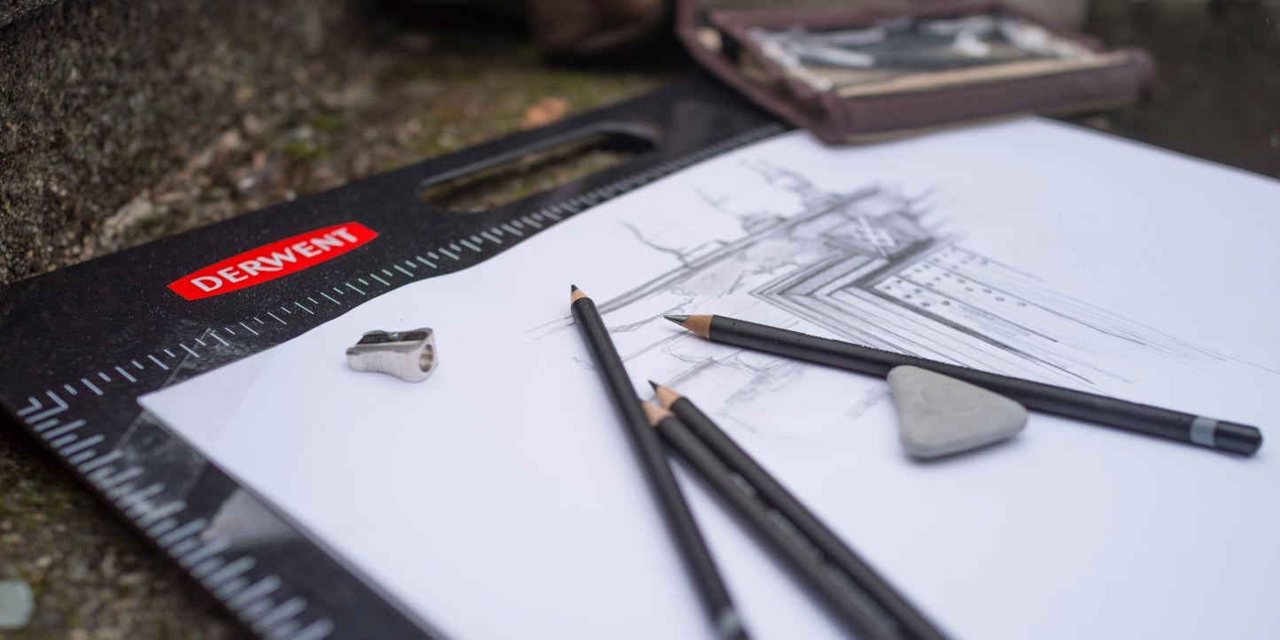 LAPICES GRAFITO DERWENT SKETCHING C6 CAJA MET. 21377