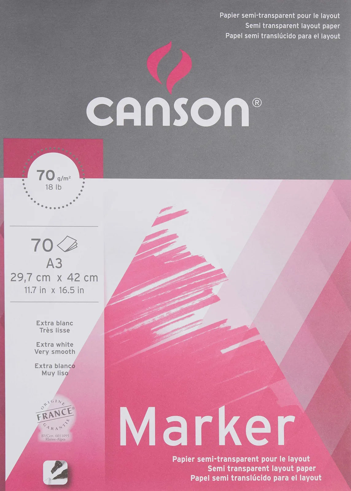 BLOCK CANSON MARKER LAYOUT A3 21X29.7 70HJ 70G 61967