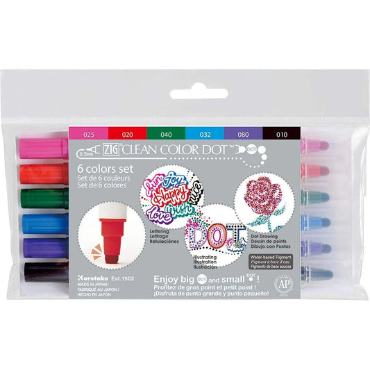 MARCADORES  KURETAKE ZIG CLEAN COLOR DOT PUNTA REDONDA TC-61006V 746606