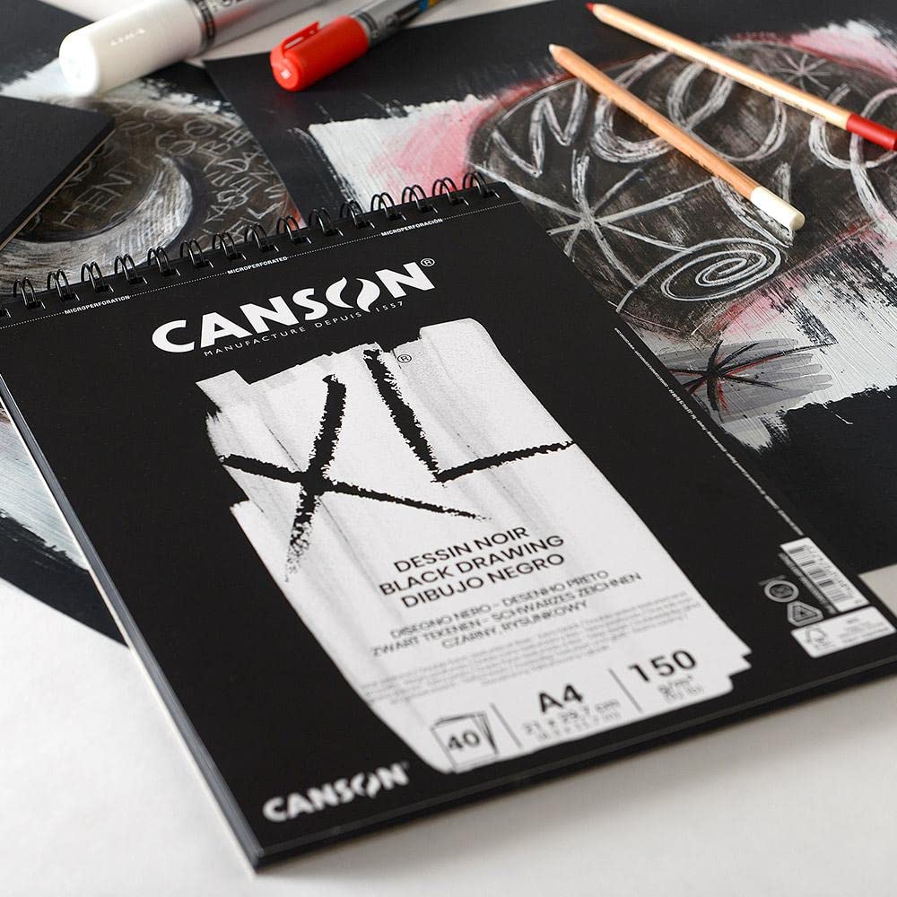 ALBUN CANSON XL DESSIN NOIR A3  29.7X42CM 150G 40HJ 62756