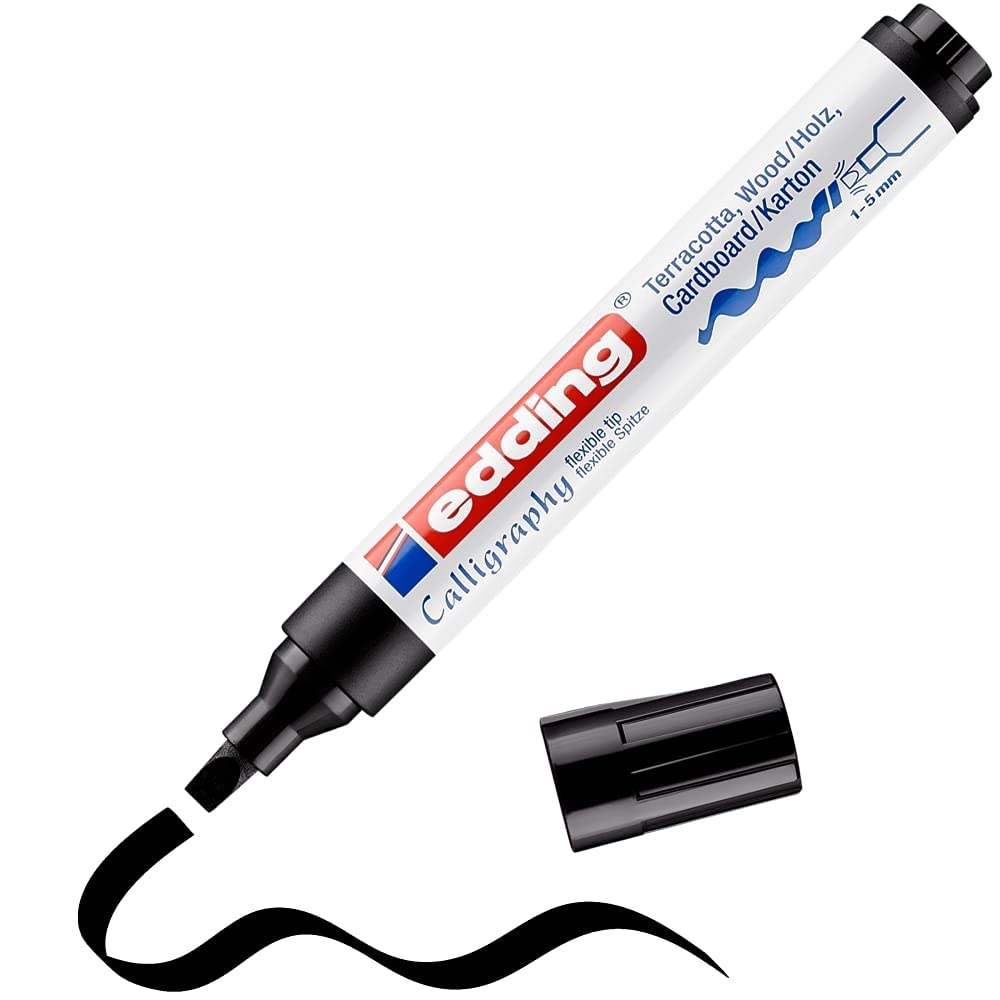 ROTULADOR CALIGRAFÍA EDDING P. CUADRADA FLEXIBLE 1-5MM NEGRO 61-E-1455-01