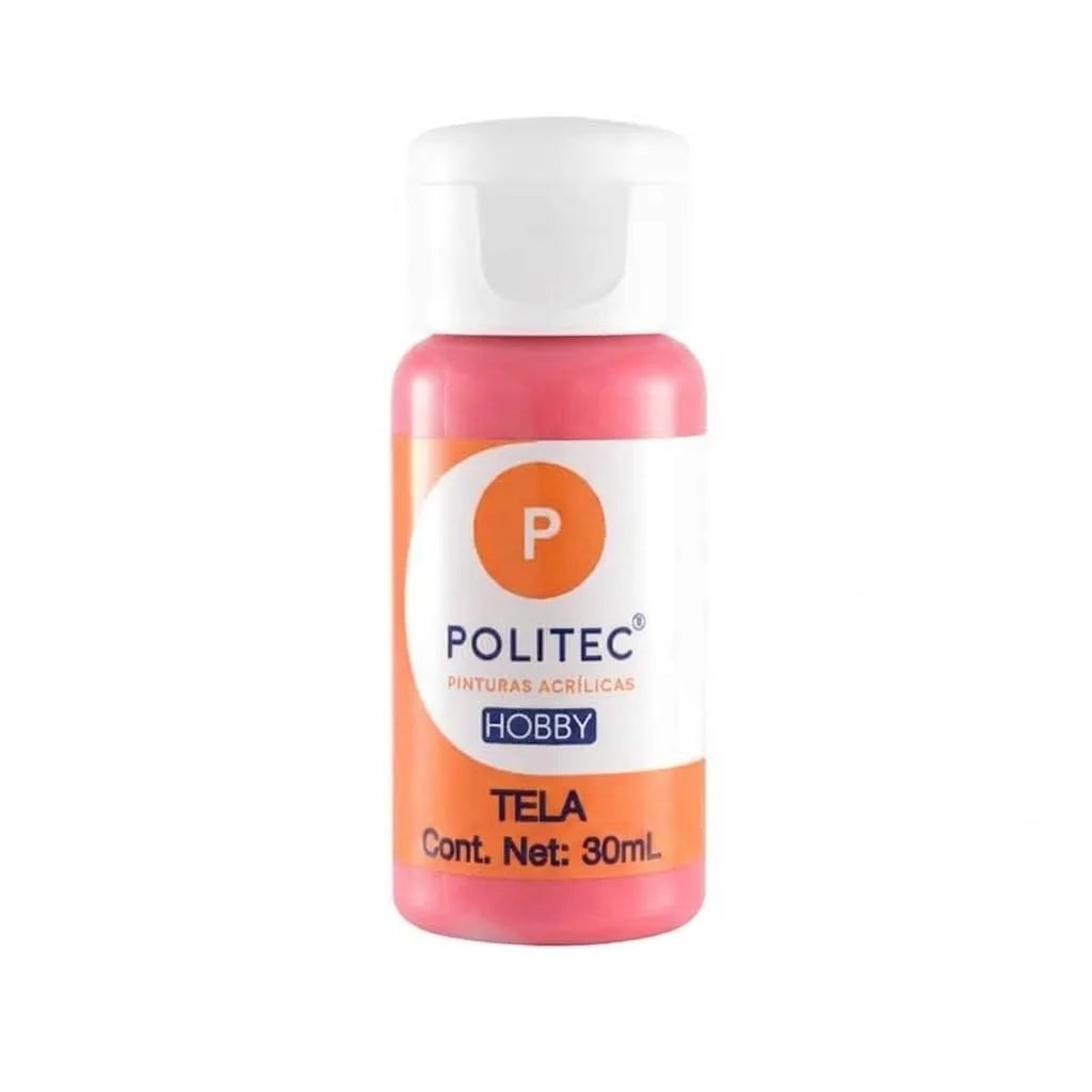 PINTURA POLITEC HOBBY TEXTIL 30ML 1323 CARMIN CLARO 13157