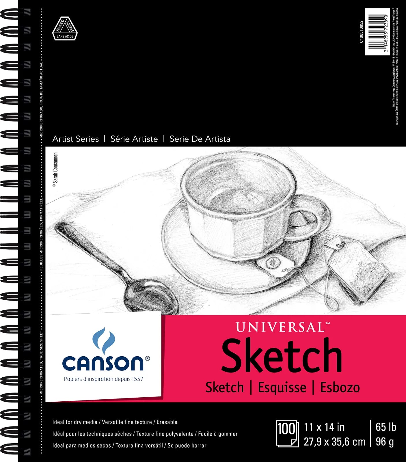ALBUN CANSON UNIVERSAL SKETCH 27.9X35.6CM 100HJ 96G  57505
