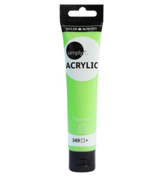 PINTURA ACRILICA SIMPLY ACRYLIC SLIM 75ML NEON GREE 60675