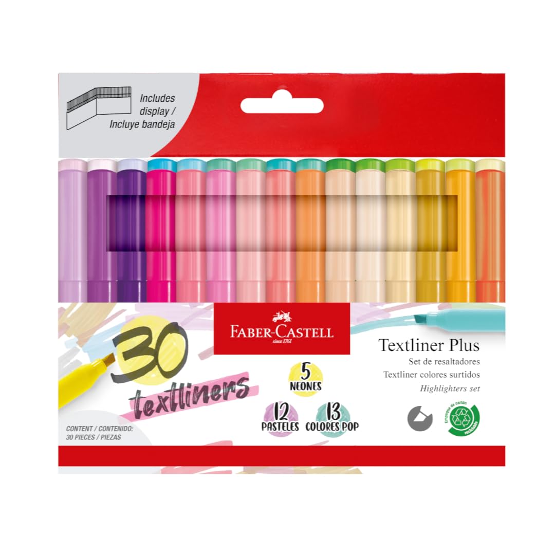 PLUMON FC RESALTA TEXTLINER PLUS POP, PASTEL Y FLOURECENTES X 30 557330