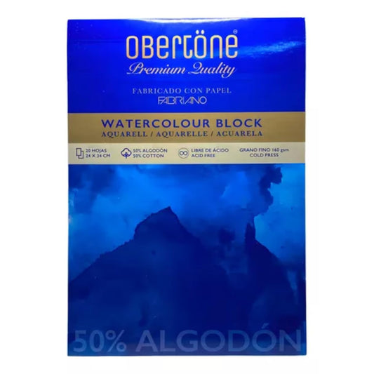 BLOCK OBERTONE ACUARELA FABRIANO 5 CP 24X34CM 160G 20HJ 976124