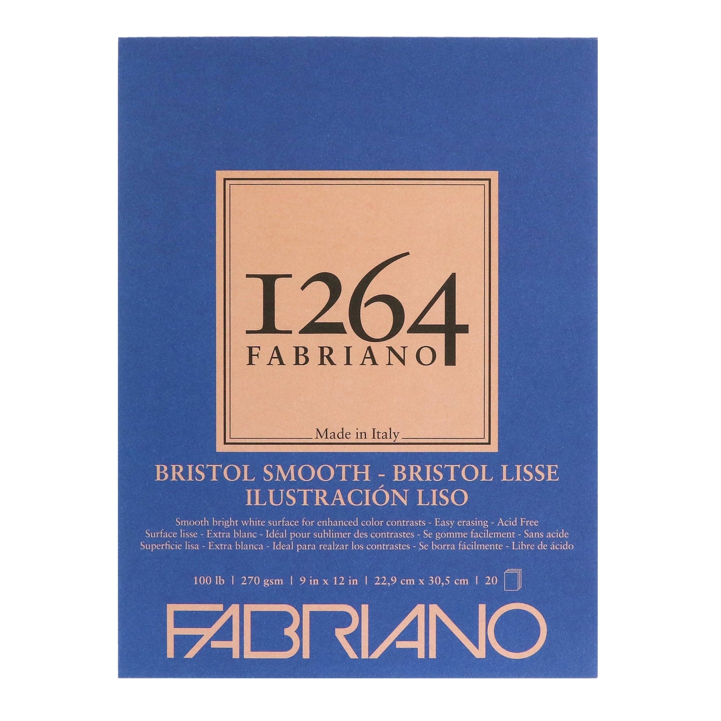 BLOCK FABRIANO 1264 BRISTOL SMOOTH 20H 9 X12 G 270 557588